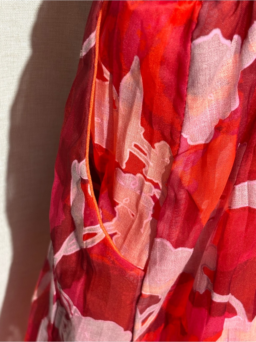 Torrid • Red & Pink Floral Lace Up Midi Dress 2X - Picture 9 of 12